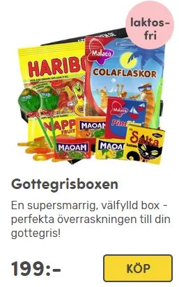 Box med godis att skicka