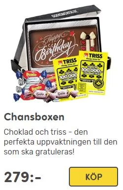 Box med godis och triss